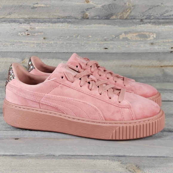 pink glitter puma trainers
